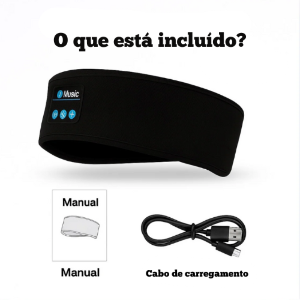 SleepBeat™ — Máscara de Dormir com Áudio Bluetooth VitaZen